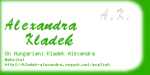 alexandra kladek business card